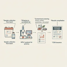 Third-party lab testing workflow for CBD products